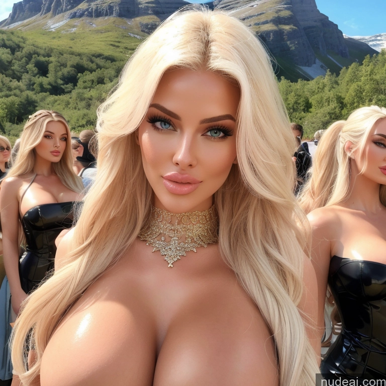 related ai porn images free for Bimbo Several Huge Boobs Busty 30s Pouting Lips Blonde Straight Brazilian Scandinavian Soft + Warm Front View T-pose Nude Detailed Mountains Lake Meadow Side View Two