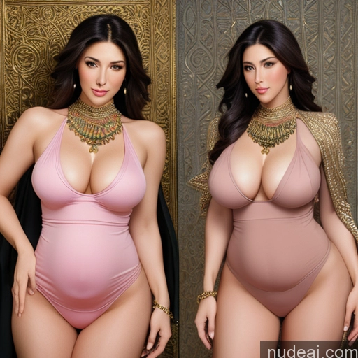 Milf Two Perfect Boobs Big Hips Pregnant 40s Egyptian Niqab Gold Jewelry Jewelry
