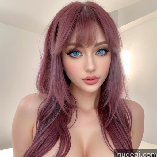 Perfect Boobs ShiroGal Doll Likeness White Breast Grab Nude Pouting Lips Deep Blue Eyes Sexy Face Seductive Big Ass