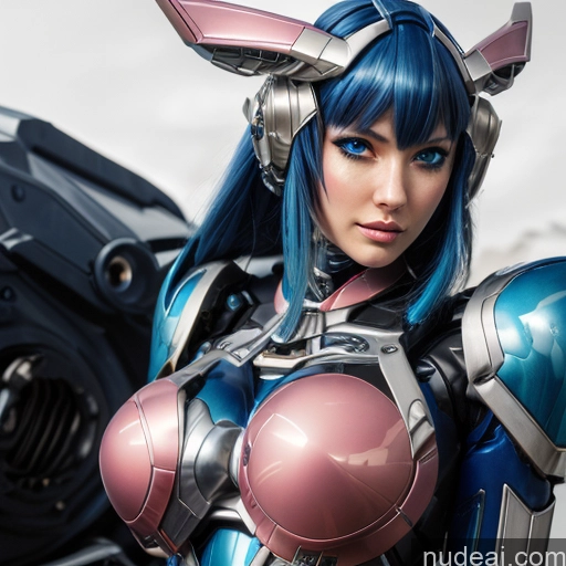 related ai porn images free for SuperMecha: A-Mecha Musume A素体机娘 Symix Preview Deep Blue Eyes Rainbow Haired Girl