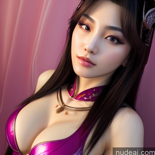 ai nude image of pics of Kasumi Girl MuQingQing 18 Purple Hair