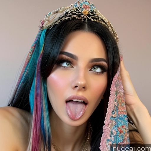 Miss Universe Model Human SexToy 18 Ahegao Rainbow Haired Girl Slicked Japanese Female Masturbation China Goddess Fashion