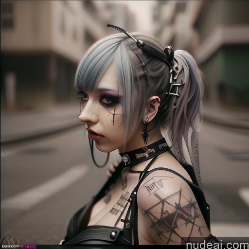 related ai porn images free for Huge Boobs Gothic Punk Girl Rainbow Haired Girl Close-up View Licking My Dick Piercing Tongue Bra Pull Down