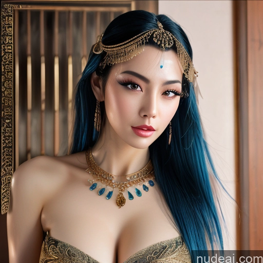 related ai porn images free for Nude Girl MuQingQing Blue Hair