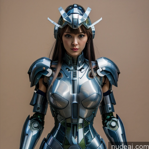 Nude 1girl Busty Bangs Fantasy Armor Mech Suit Sci-fi Armor REN: A-Mecha Musume A素体机娘 ARC: A-Mecha Musume A素体机娘 SuperMecha: A-Mecha Musume A素体机娘