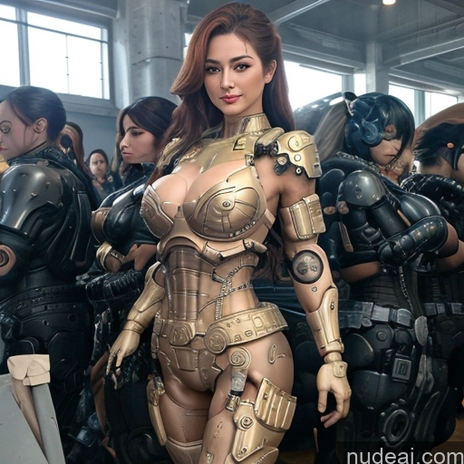 ai nude image of pics of Nude 1girl Busty Mecha Musume + Gundam + Mecha Slider Two Several Cyberpunk EdgHalo_armor, Power Armor, Wearing EdgHalo_armor,