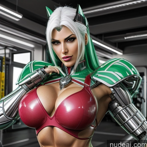 related ai porn images free for Superhero Woman Busty Muscular Abs Persian Front View Several Two Green Hair White Hair Ginger Neon Lights Clothes: Green Neon Lights Clothes: Red SuperMecha: A-Mecha Musume A素体机娘