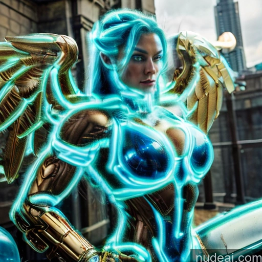 related ai porn images free for Woman Busty Muscular Abs Front View Has Wings Angel Fantasy Armor Viking Bodybuilder Perfect Boobs Detailed Deep Blue Eyes Blue Hair Neon Lights Clothes: Blue Gold Jewelry SuperMecha: A-Mecha Musume A素体机娘 Neon Lights Clothes: Yellow