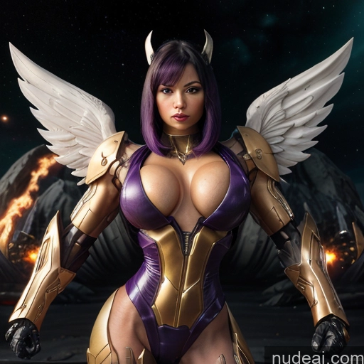 ai nude image of pics of Cyborg Woman Bobcut Asian Latina Front View Black Hair Purple Hair Mech Suit Sci-fi Armor Bodybuilder Busty Space Suit Abs SuperMecha: A-Mecha Musume A素体机娘 Battlefield Angel Has Wings