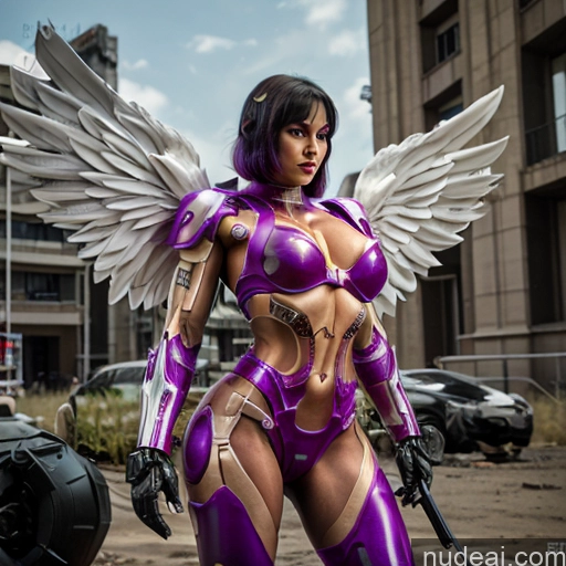 related ai porn images free for Cyborg Woman Bobcut Asian Latina Front View Black Hair Purple Hair Mech Suit Sci-fi Armor Bodybuilder Busty Space Suit Abs SuperMecha: A-Mecha Musume A素体机娘 Battlefield Angel Has Wings Neon Lights Clothes: Purple