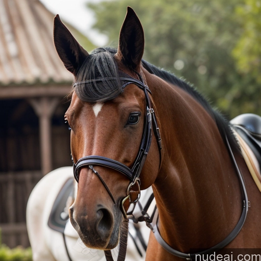 Wooden Horse Nude Bangs Deep Blue Eyes 18 Happy Equitation Pakistani Dress