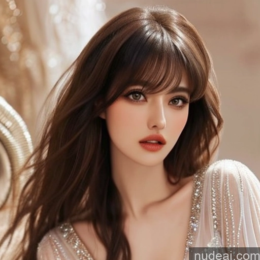 related ai porn images free for Bangs Wavy Hair Wedding Dress Extension (Champagne)