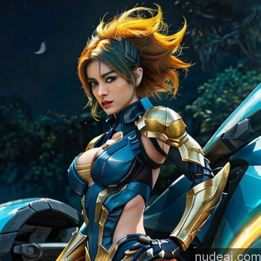 ai nude image of a close up of a woman in a blue and gold costume pics of Woman Bodybuilder Busty Muscular Abs Perfect Boobs Blue Hair Skin Detail (beta) Cosplay Superhero Detailed Captain Marvel Has Wings SuperMecha: A-Mecha Musume A素体机娘 Super Saiyan 4 Super Saiyan Deep Blue Eyes Front View