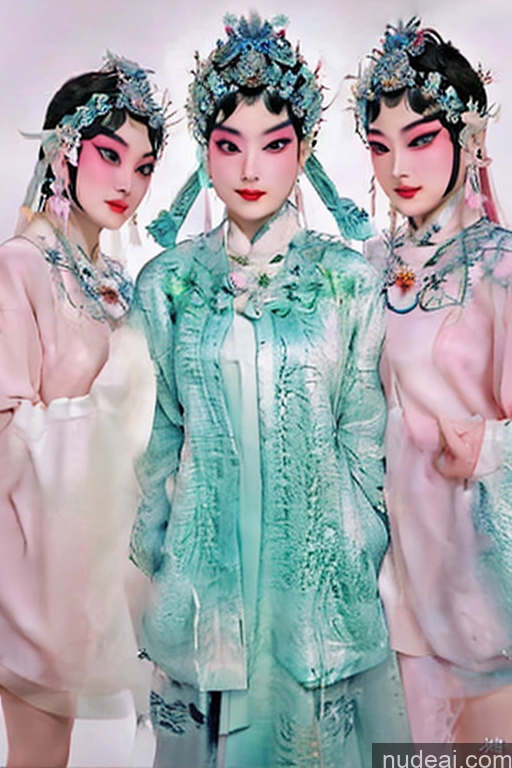 תלבושות אופרה סינית 18 עָרוֹם