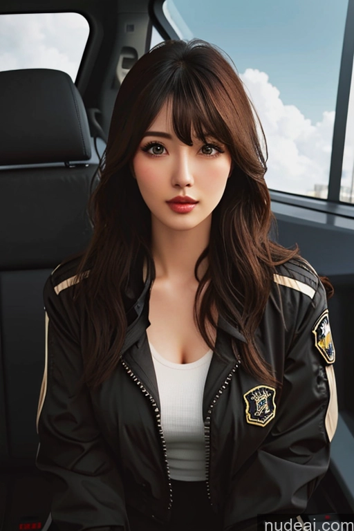 related ai porn images free for Bangs Wavy Hair Looking At Sky Bomber Mech Suit