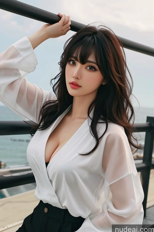 related ai porn images free for Bangs Wavy Hair Looking At Sky Martial Arts