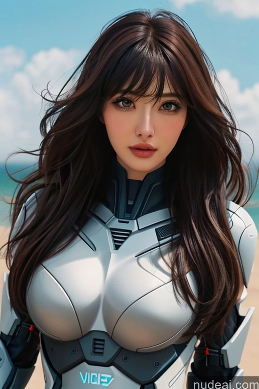 related ai porn images free for Bangs Wavy Hair Looking At Sky Mech Suit