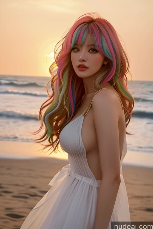 related ai porn images free for Looking At Sky Bangs Wavy Hair Beach Nude Dirndl Gold Jewelry Rainbow Haired Girl