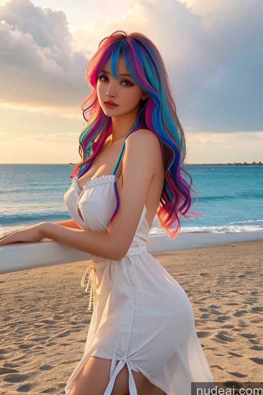 related ai porn images free for Looking At Sky Bangs Wavy Hair Beach Nude Dirndl Rainbow Haired Girl