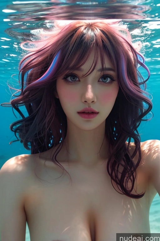 related ai porn images free for Looking At Sky Bangs Wavy Hair Beach Nude Rainbow Haired Girl Underwater