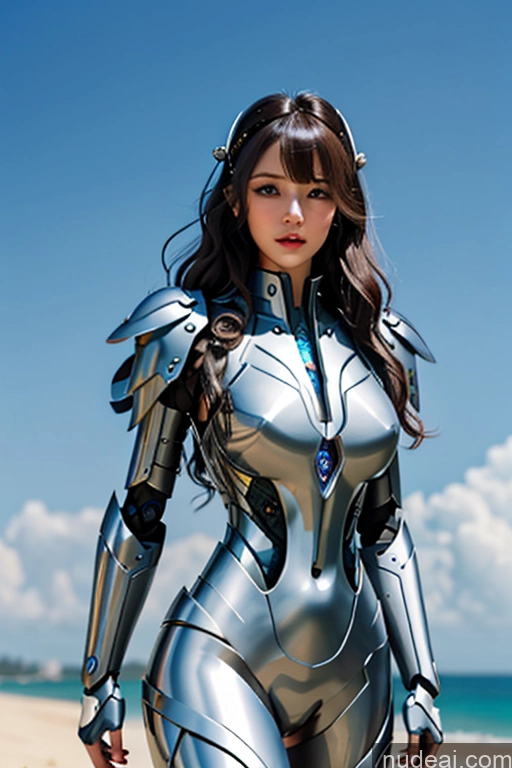 related ai porn images free for Looking At Sky Wavy Hair Bangs Nude Fantasy Armor ARC: A-Mecha Musume A素体机娘