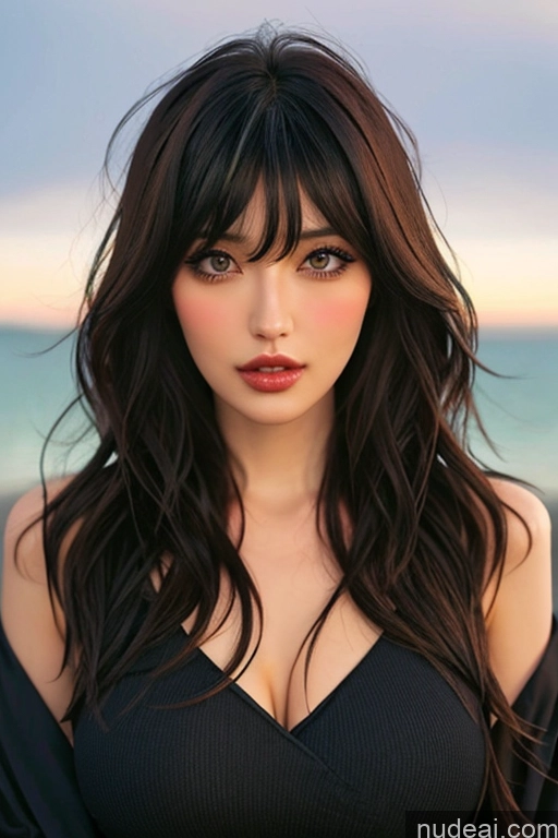 related ai porn images free for Bangs Wavy Hair Looking At Sky Halloween