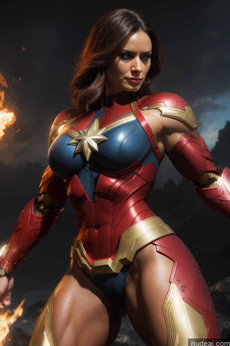 related ai porn images free for Superhero Cosplay Captain Marvel Power Rangers Woman Bodybuilder Busty Abs Front View SuperMecha: A-Mecha Musume A素体机娘 Science Fiction Style Battlefield
