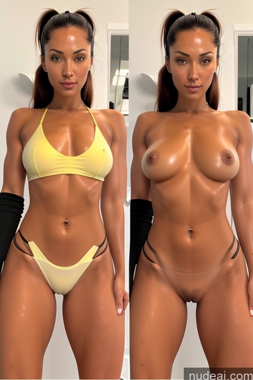 Athlete Small Tits Small Ass Tanned Skin Oiled Body Perfect Body Spread_legs, Pussy, Split_legs 20s Seductive Brunette Ponytail German Dutch Swedish Skin Detail (beta) Bedroom Pov Panties Spandex Crop Top See Through Clothing Visible Thong Straps Transparent Bright Lighting Detailed Onoff