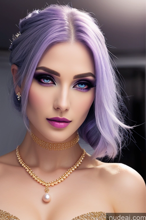 Diamond Jewelry Gold Jewelry Pearl Jewelry Elemental Series - Ice Snow Purple Hair