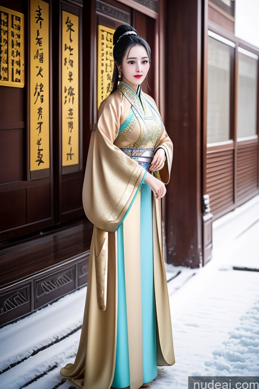 TangWuTong Busty Snow Gold Jewelry Hanfu V4