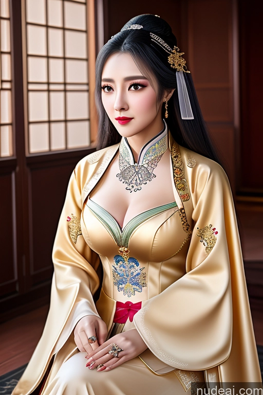 related ai porn images free for TangWuTong Busty Snow Gold Jewelry Hanfu V4