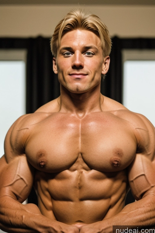 Bodybuilder Arzt Rudeus, blondes Haar, Junge Cyborg