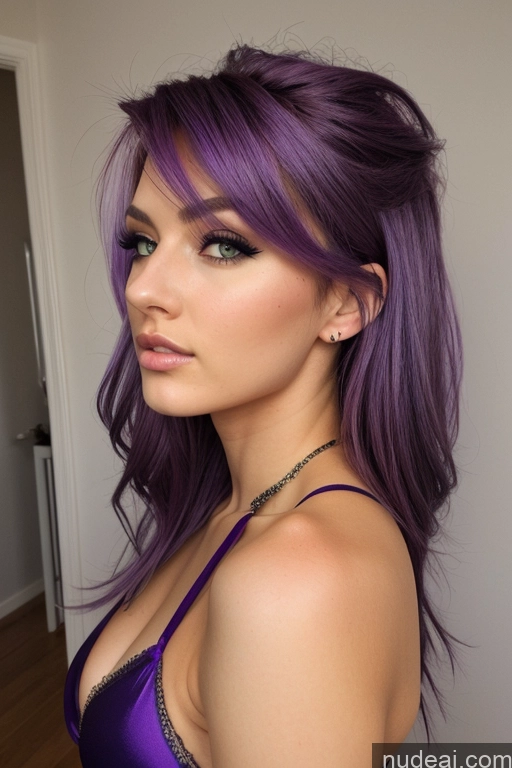 related ai porn images free for Purple Hair Nude Side View 18 One