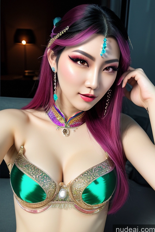 related ai porn images free for MuQingQing Big Hips Diamond Jewelry Transparent Pearl Jewelry Casual Rainbow Haired Girl