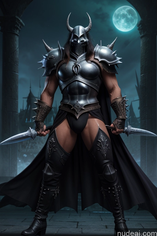 ai nude image of arafed male in armor with sword and armor standing in front of a castle pics of Death Knight Glowing, Skull, Armor, Spikes, Teeth, Monster, Dirty, Tentacles, Pus, Pimples, Crack, Truenurgle Viking Medieval Muscular Bodysuit, Gloves, Belt, Thigh Boots Fantasy Style Jeff Easley Art By Boris Vallejo Boris Vallejo Art Style Dark_Fantasy_Style Dark Fantasy Illustration Alternative