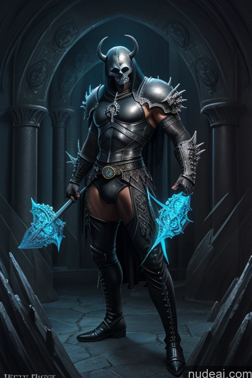 ai nude image of arafed female warrior with a sword and armor in a dark room pics of Death Knight Glowing, Skull, Armor, Spikes, Teeth, Monster, Dirty, Tentacles, Pus, Pimples, Crack, Truenurgle Viking Medieval Muscular Bodysuit, Gloves, Belt, Thigh Boots Fantasy Style Jeff Easley Art By Boris Vallejo Boris Vallejo Art Style Dark_Fantasy_Style Dark Fantasy Illustration Alternative Miss Universe Model
