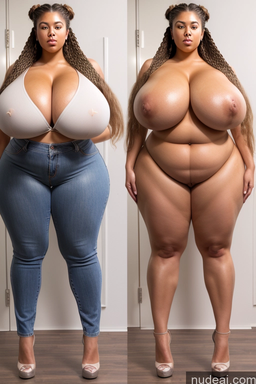 ai nude image of two images of a woman with huge breasts and jeans pics of Sorority Perfect Boobs Big Ass Big Hips Long Legs Perfect Body Pubic Hair Hair Bun White Mirror Selfie Bathroom Nude Onoff Thick Fairer Skin Long Hair Tall Chubby Huge Boobs Busty