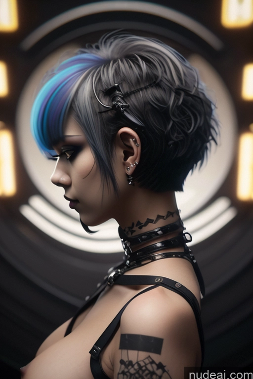related ai porn images free for Nude Close-up View Rainbow Haired Girl Braided Perfect Boobs Short Hair Gothic Punk Girl Raiden Mei Milf