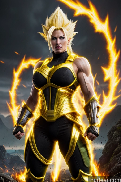 related ai porn images free for Super Saiyan 3 Powering Up Busty Muscular Super Saiyan Regal Neon Lights Clothes: Yellow Battlefield Dynamic View