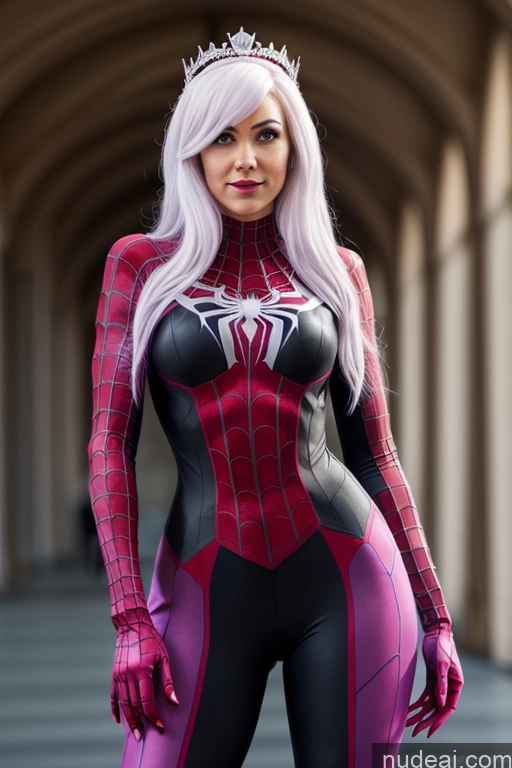 ai nude image of spider - woman in a costume with a crown and a tiable pics of Spider-Gwen Regal Cosplay