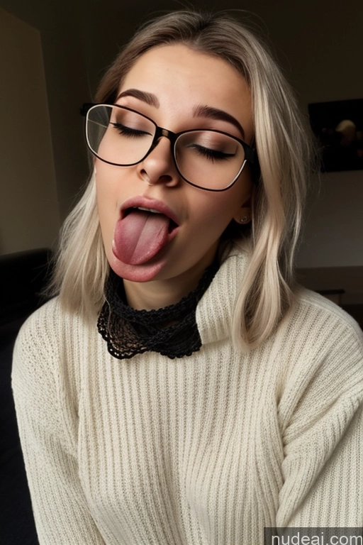 related ai porn images free for Short Skinny Glasses 18 White Choker Small Tits Sweater Ahegao Orgasm