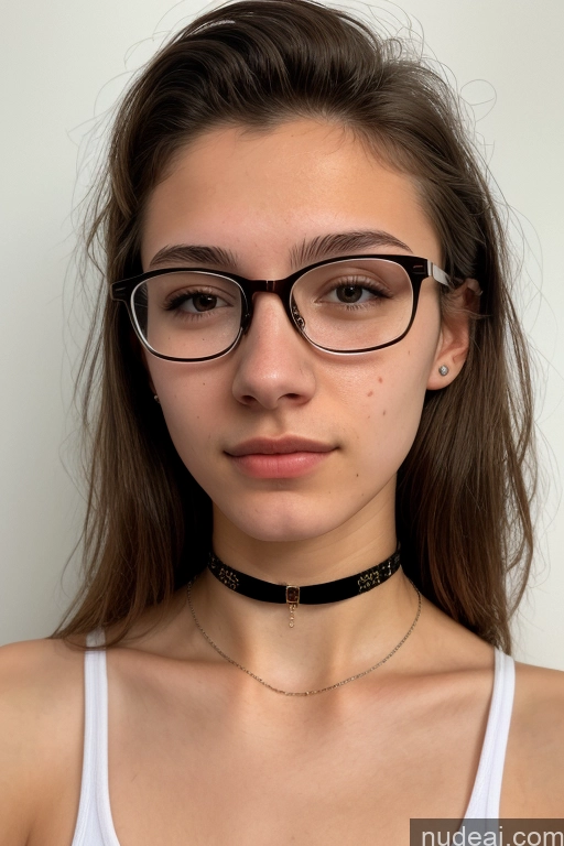 ai nude image of arafed woman wearing glasses and a choke with a necklace pics of Short Skinny Glasses 18 White Skin Detail (beta) Choker
