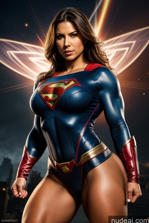 related ai porn images free for Superhero Military Busty Small Tits Muscular Abs Front View Superheroine Powering Up