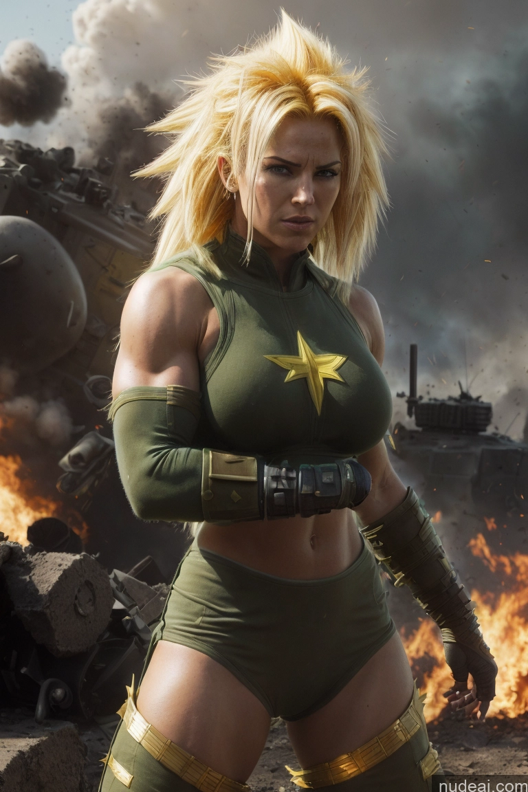 related ai porn images free for Military Front View Muscular Abs Superheroine Ukraine Super Saiyan 3 Neon Lights Clothes: Blue Super Saiyan Superhero Busty Small Tits Battlefield
