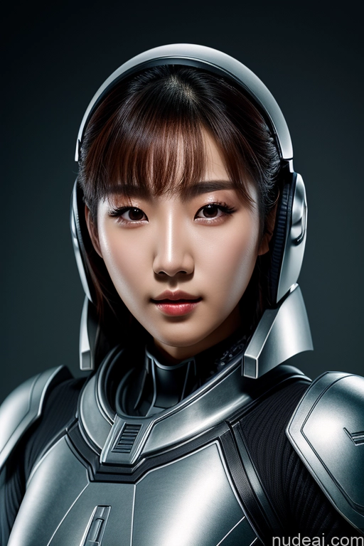 ai nude image of arafed woman in a futuristic suit with a helmet on pics of Korean Sci-fi Armor