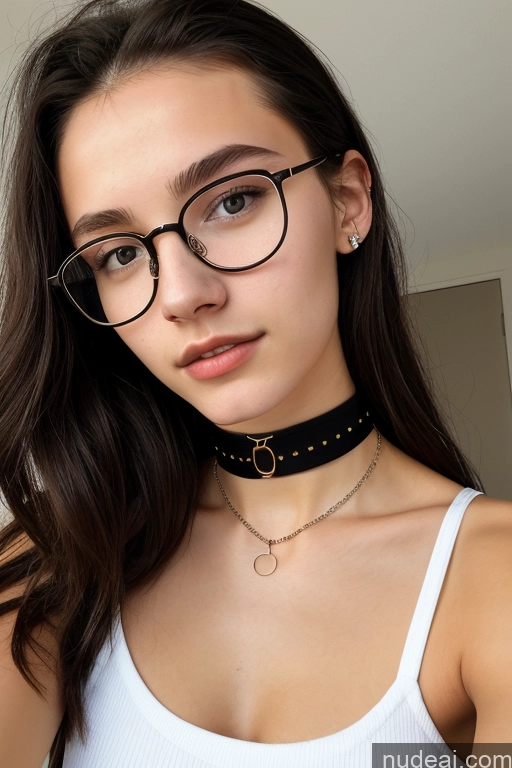 related ai porn images free for 18 Skinny Glasses Short White Choker Stylish