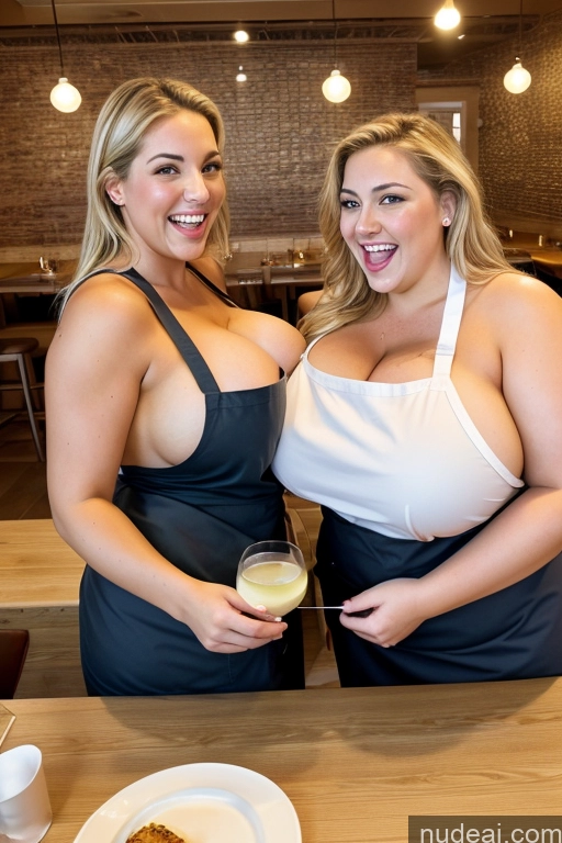 related ai porn images free for Huge Boobs Thick Chubby Fat 30s Laughing Happy Blonde Apron Restaurant Topless Blowjob Busty Woman Mirror Selfie Two