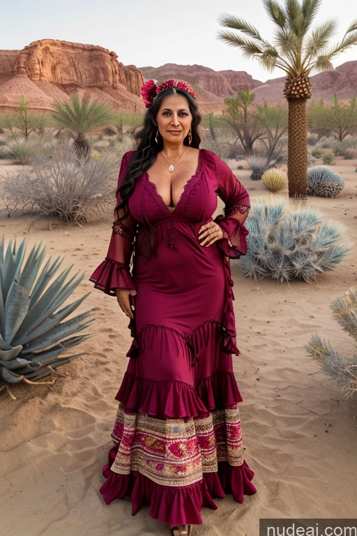Milf One Busty Big Ass 70s Long Hair Indian Cleavage Oasis Dark Lighting Dance Dress: Flamenco