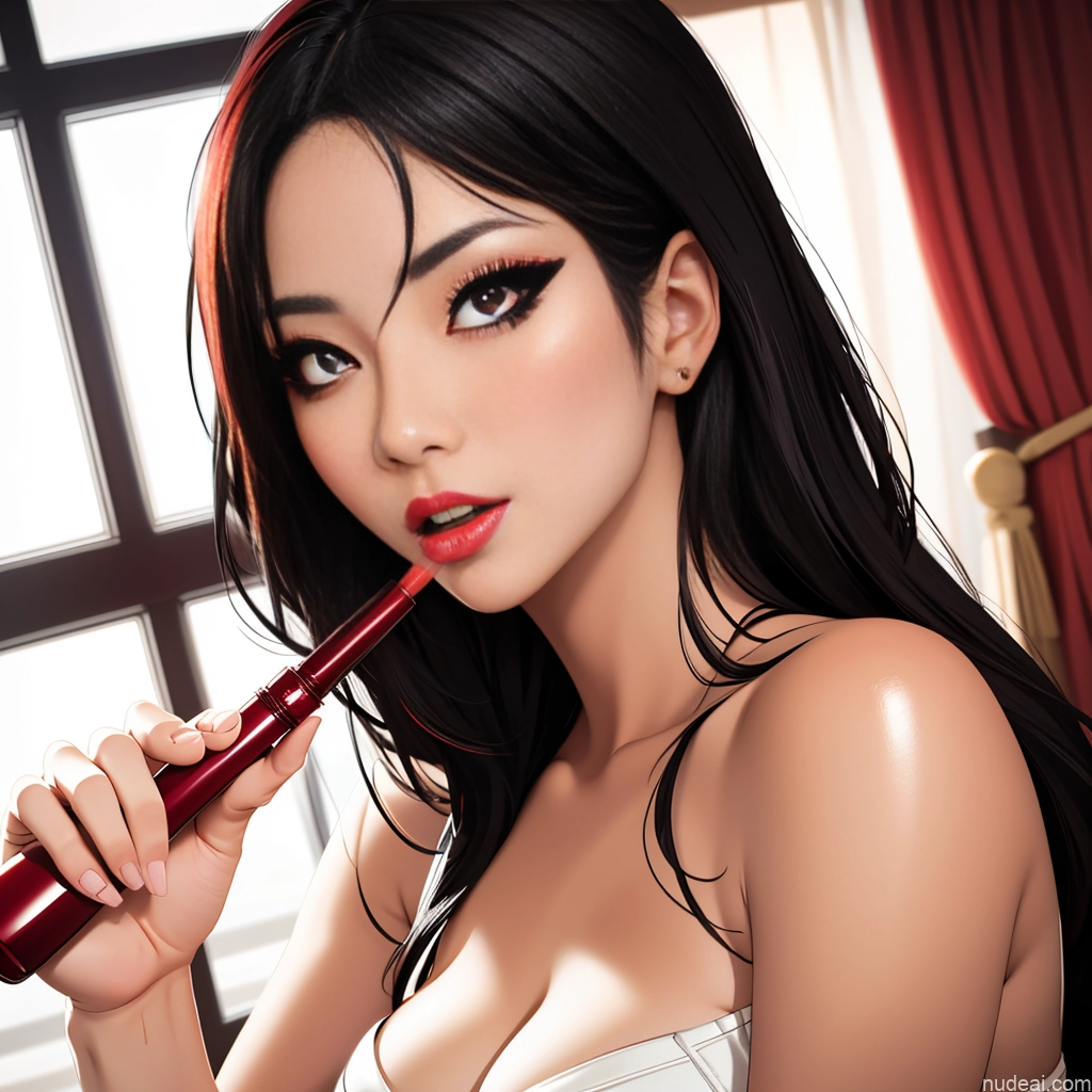 Asian Woman, Sucking A Cock