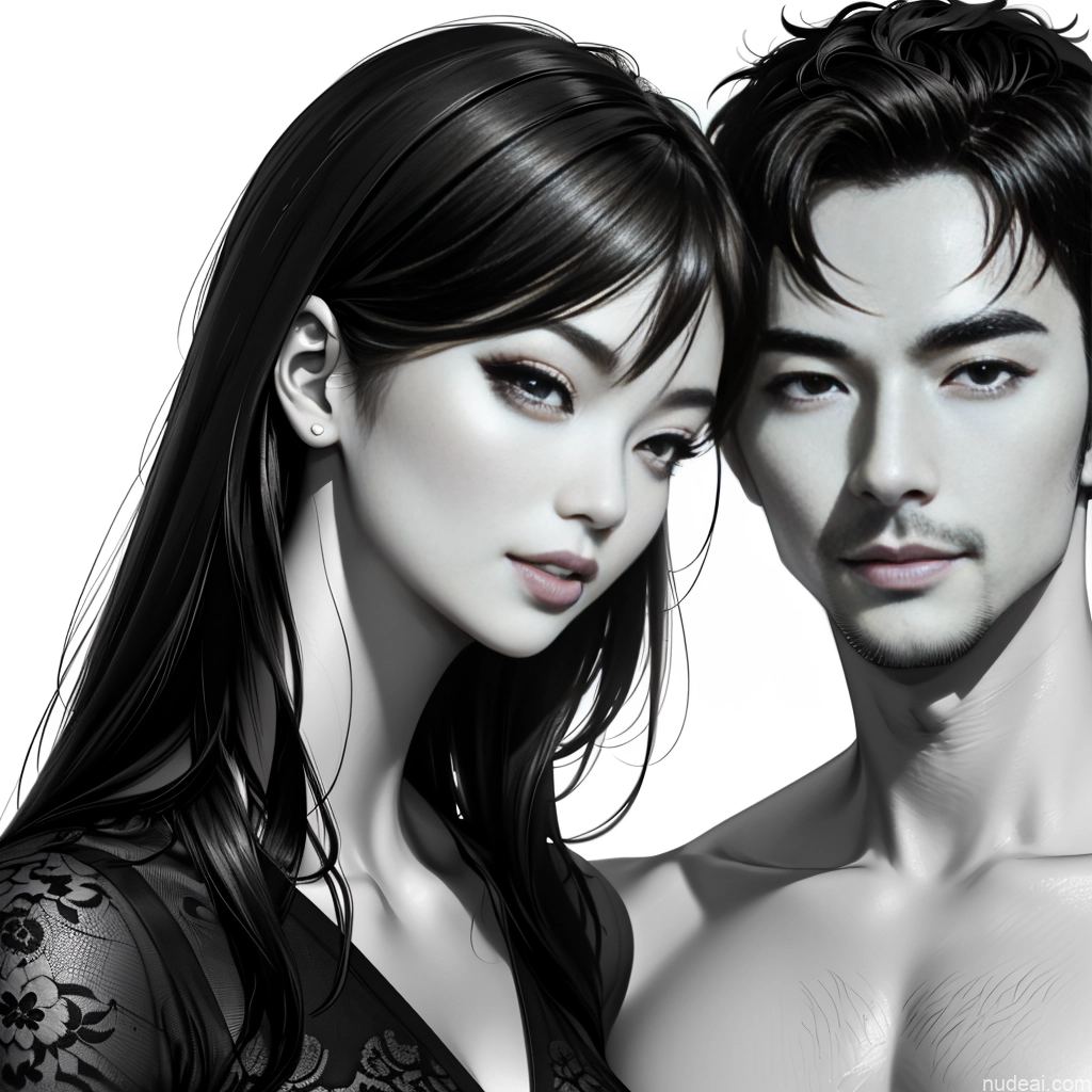 Asian Skin Detail (beta) Reverse Fellatio Lingerie Woman + Man